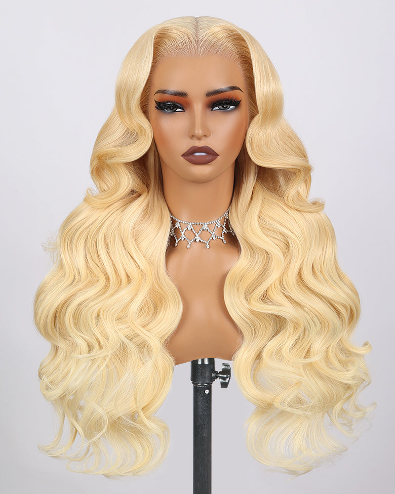 Arabella 13x6 Three-Go™ 613 Blonde Glueless Wig Loose Body Wave With Drawstring 100% Human Hair Wig