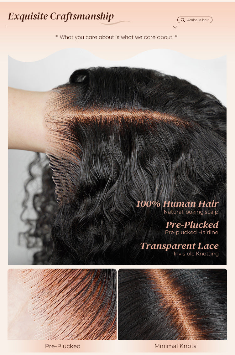 Hairline of Soft Deep Wave Human Wig