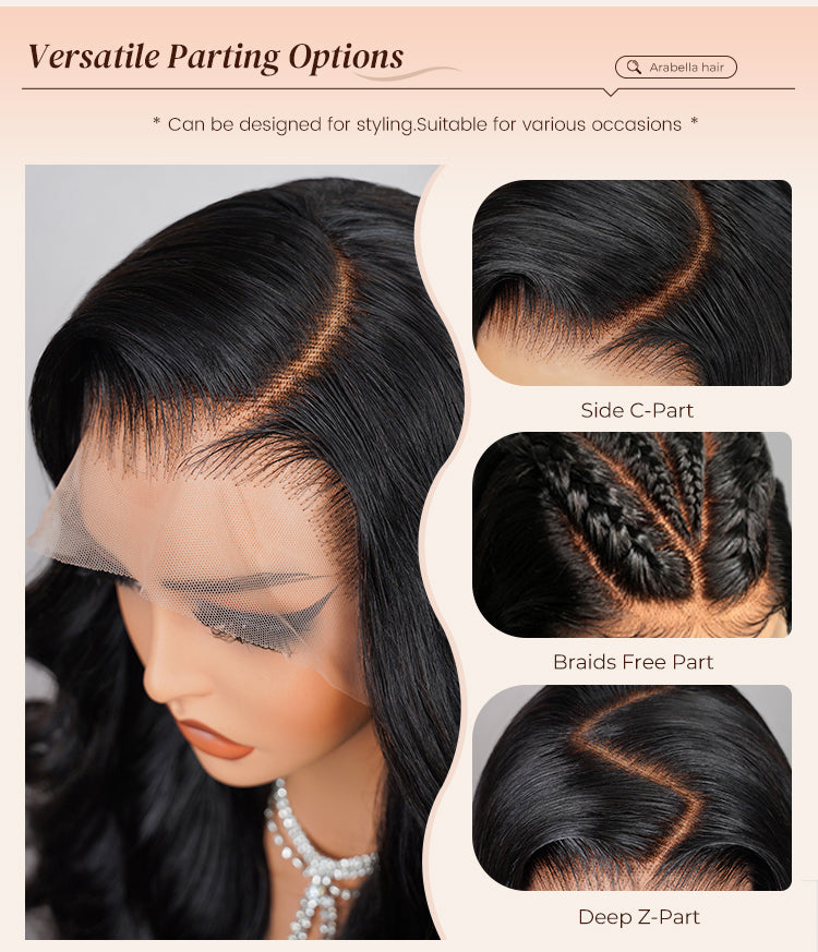Different Parting Options of Body Wave Wig