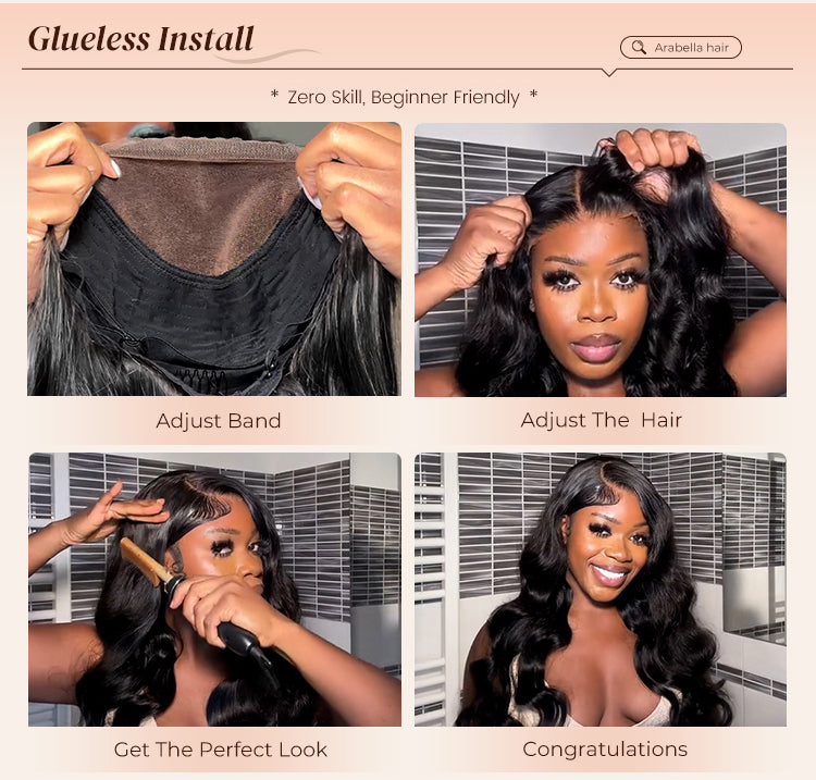 Steps of Body Wave Wig Installation