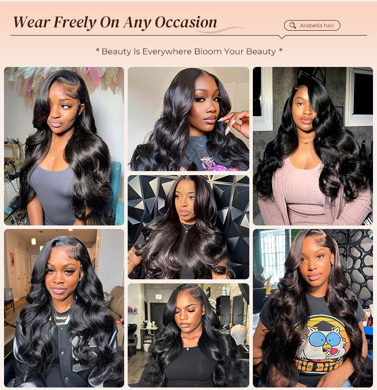 Collage of Different Models Wearing Body Wave Wigs