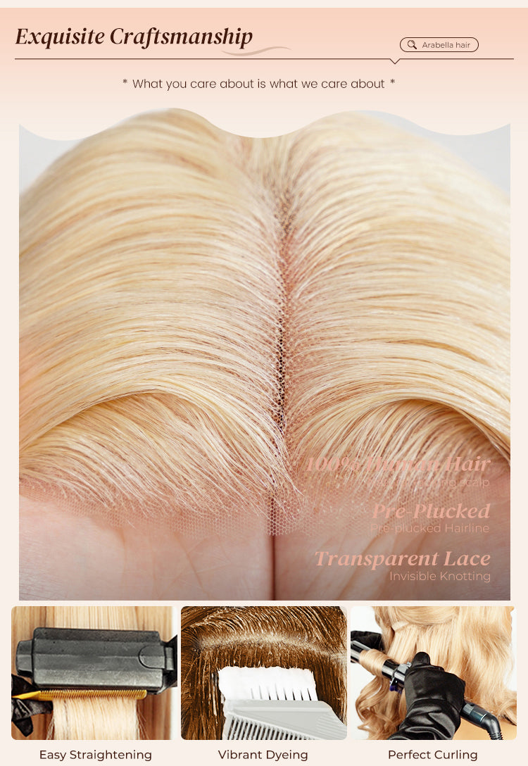 Blonde Body Wave Wig Creation Poster