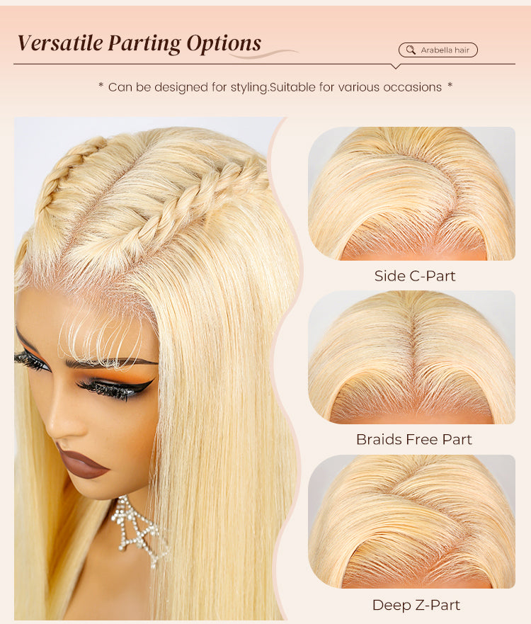 Various Parting Options of Blonde Body Wave Wig