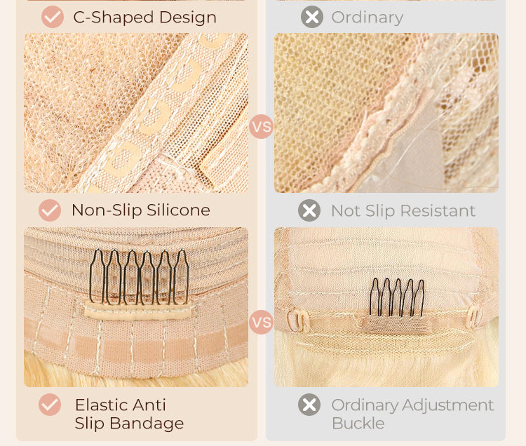 Blonde Wig Cap Design Detail Comparison 