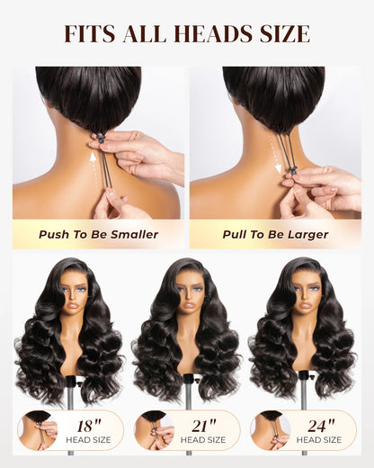 Arabella Adjustable Cap Wig | Fits Most Head Sizes, Comfortable Non‑Slip Fit