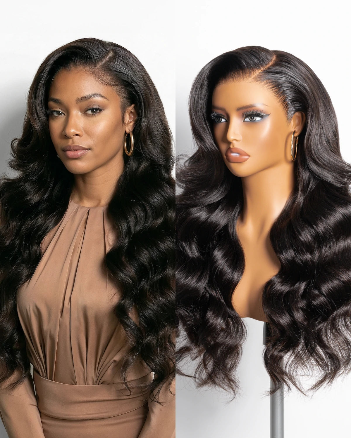 Arabella Black HD Lace Human Hair Wig | Invisible Lace, Natural Hairline