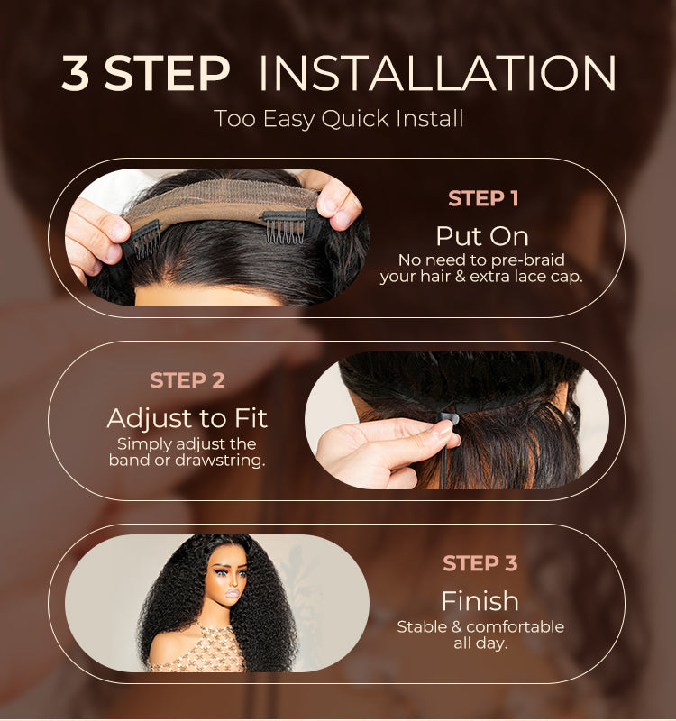 Arabella 3D Lace Half Wig Jerry Curly Wig