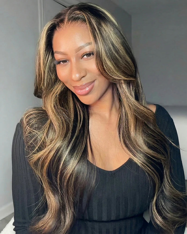 Arabella 13x6 Three-Go™ Balayage Highlight Glueless Wig Body Wave With Drawstring 100% Human Hair Wig