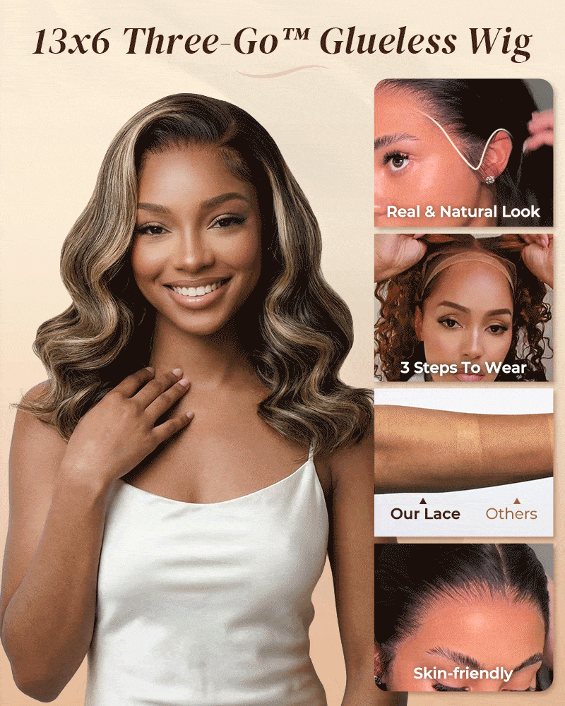 Arabella 13x6 Three-Go glueless Bob wig 3-step fast install wigs