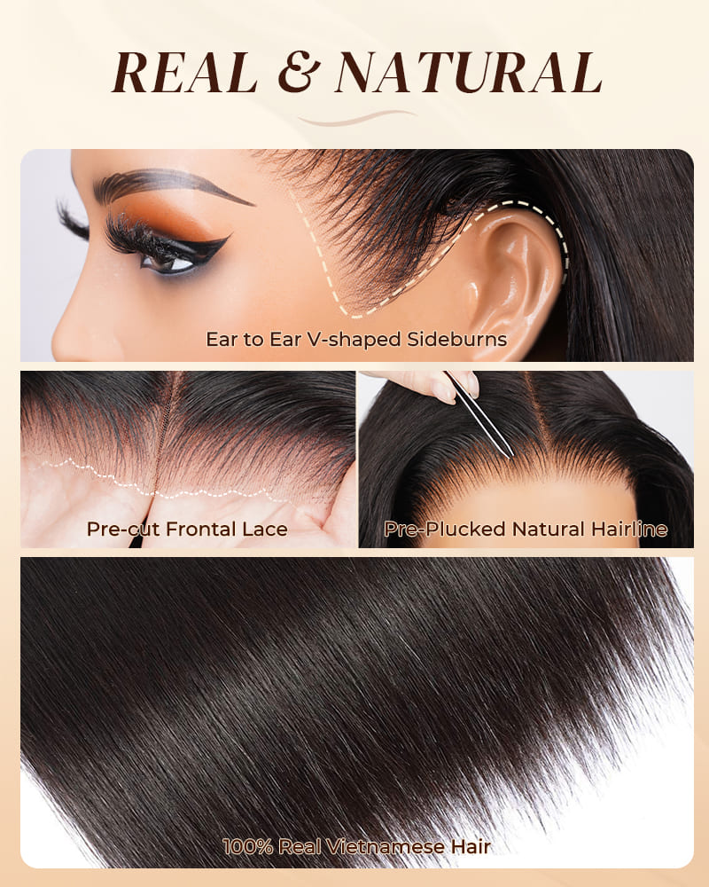 Arabella 13x6 Three-Go™ Natural Black Glueless Wig Jerry Curly with Burmese Curly With Drawstring 100% Human Hair Wig
