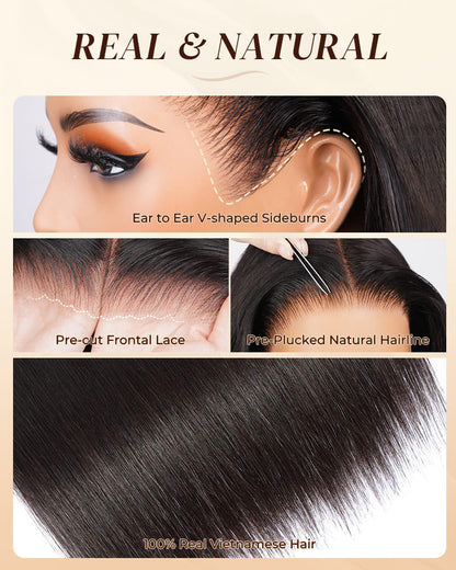 Arabella 13x6 Three-Go™ Natural Black Glueless Wig Jerry Curly with Burmese Curly With Drawstring 100% Human Hair Wig