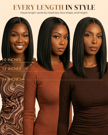 Arabella 13x6 Three-Go™ 250% High Density Ombre Platinum Blonde Balayage Highlights Old Money Bob Glueless Wig Straight Bob Wig  With Drawstring