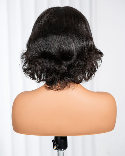Arabella T-Part Lace Body Wave Bob Wig Natural Black Clip Easy Wear &amp; Go