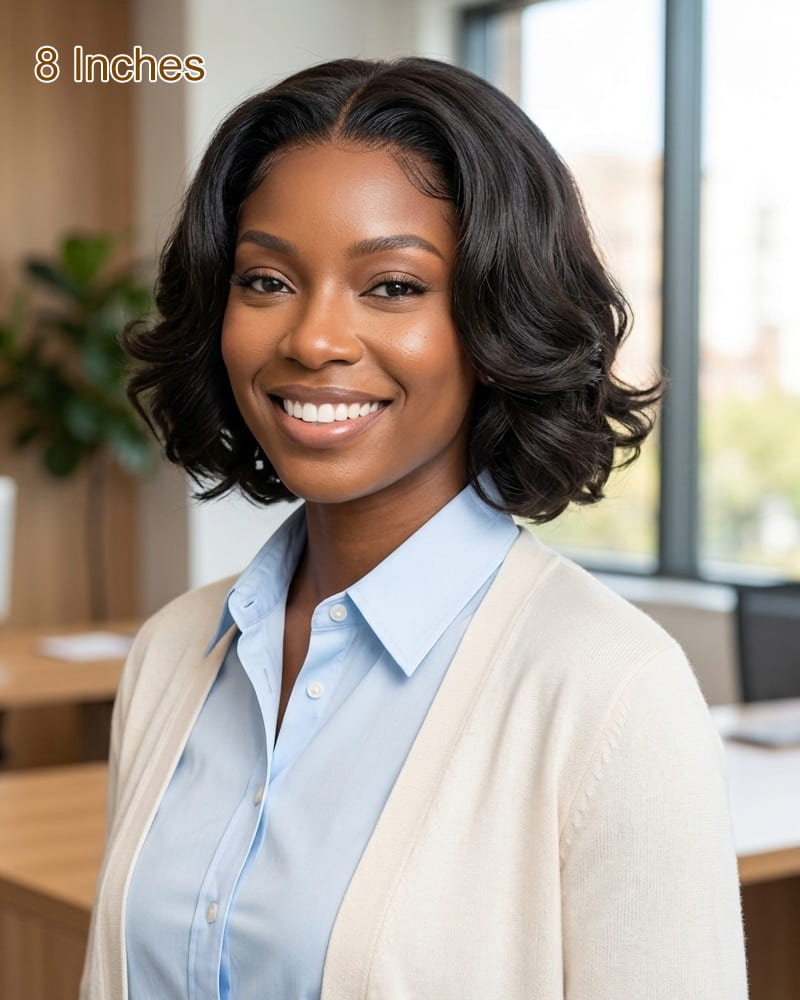 Arabella T-Part Lace Body Wave Bob Wig Natural Black Clip Easy Wear &amp; Go