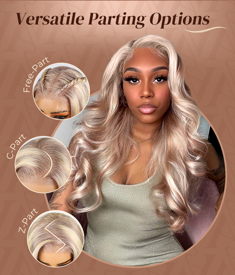 Blonde Highlight Loose Body Wave Wig