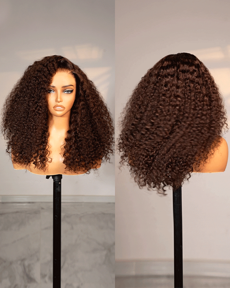 Arabella 13x6 Three-Go™ Glueless Wig Water Wave With Drawstring Natural Black 100% Human Hair Wig