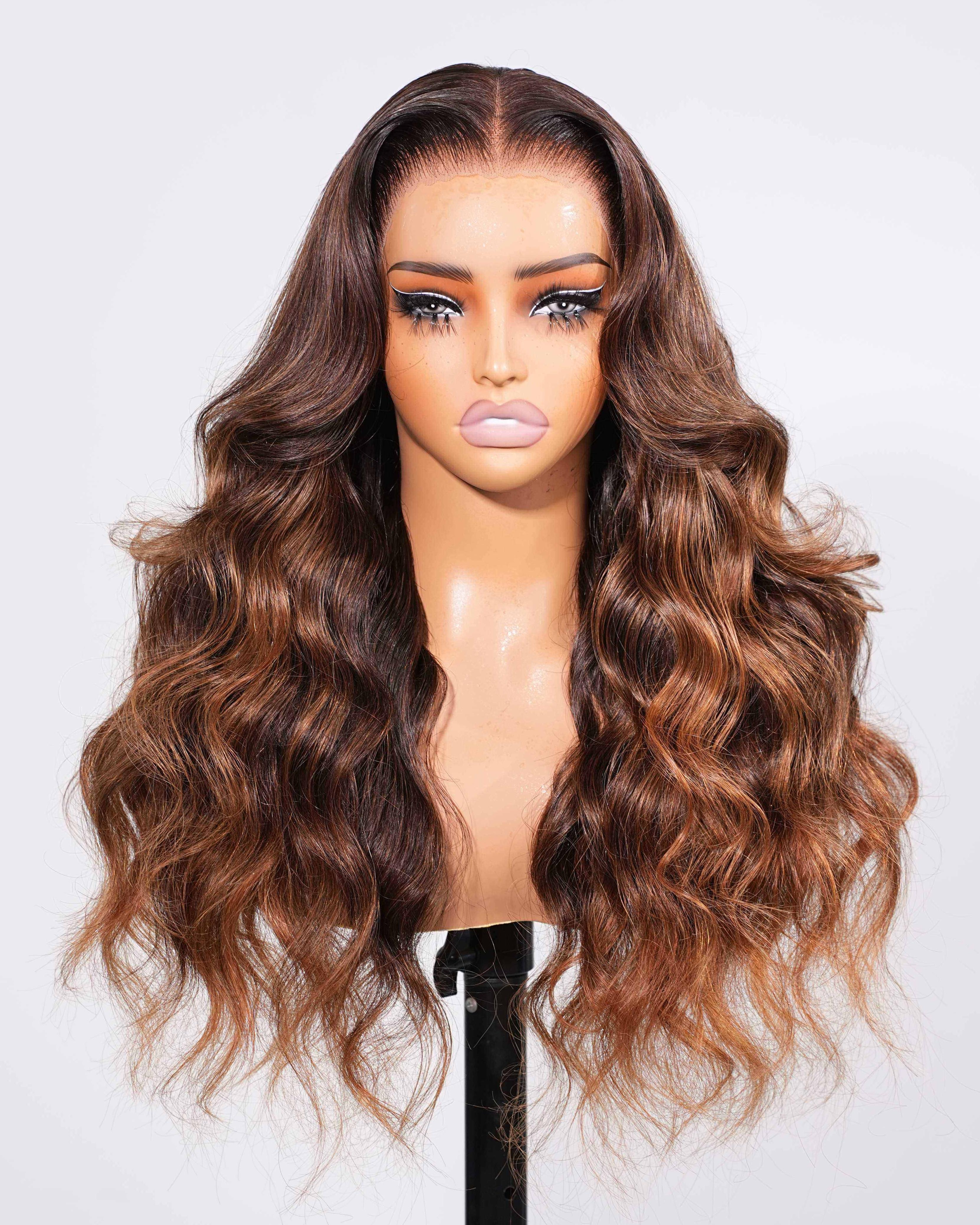 Dark Auburn Ombre Glueless Wig