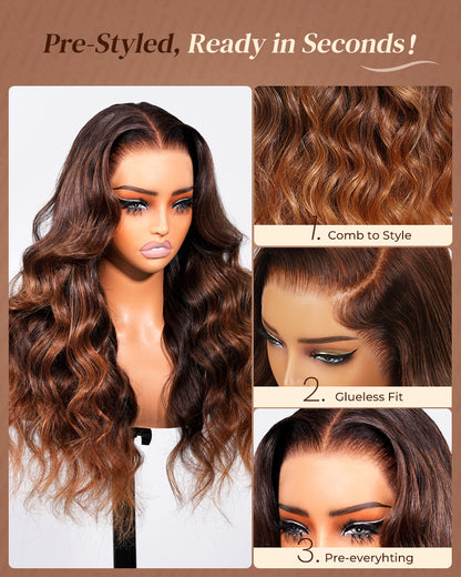 Dark Auburn Ombre Glueless Wig