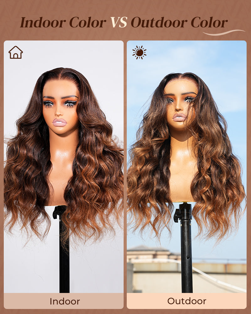 Dark Auburn Ombre Glueless Wig