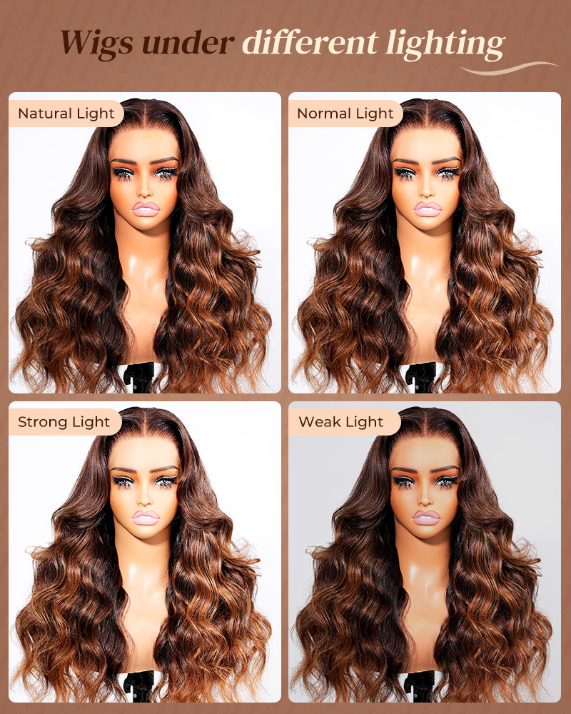 Dark Auburn Ombre Glueless Wig
