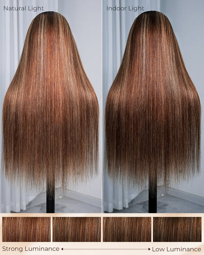 【$299 = 2 WIGS】Arabella 13x6 Three-Go™ Ombre Highlight Honey Blonde Glueless Wig Silky Straight With Drawstring 100% Human Hair Wig