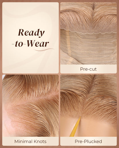 Arabella 13x6 Three-Go™ Milk Tea Brown Glueless Wig Loose Body Wave With Drawstring 100% Human Hair Wig