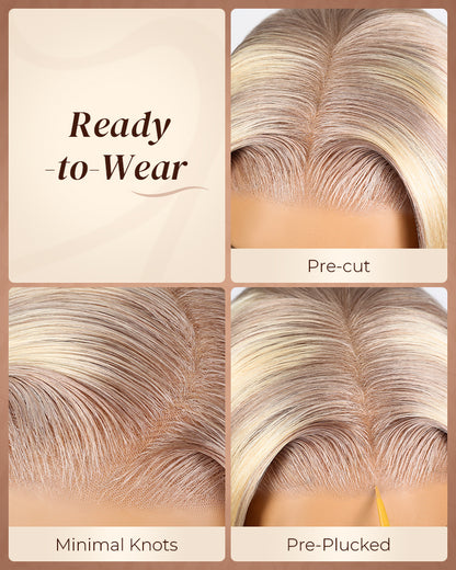 Arabella 13x6 Three-Go™ Blonde Highlight Glueless Wig Loose Body Wave With Drawstring 100% Human Hair Wig