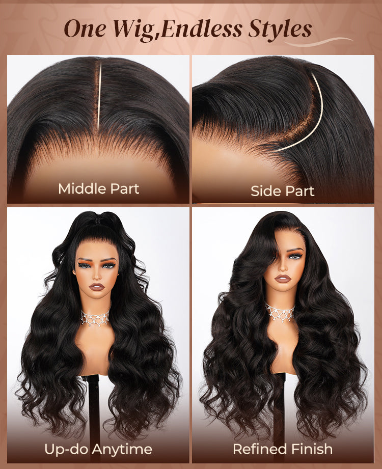 ETE Wig Parting and Hairstyles Collage