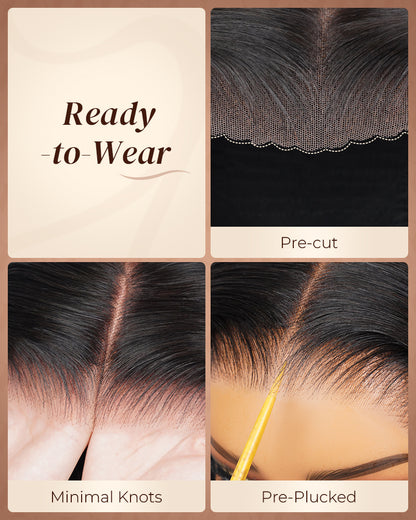 Arabella 13x6 Three-Go™ Dark Plum Glueless Wig Body Wave With Drawstring 100% Human Hair Wig