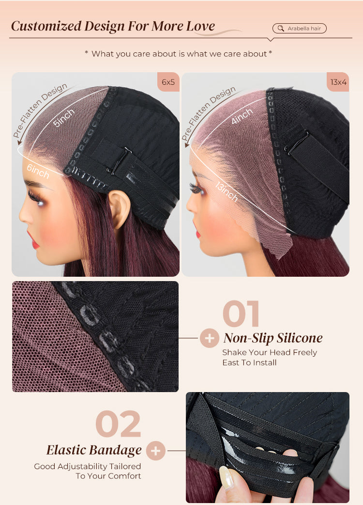 Plum Wig Lace Cap Design