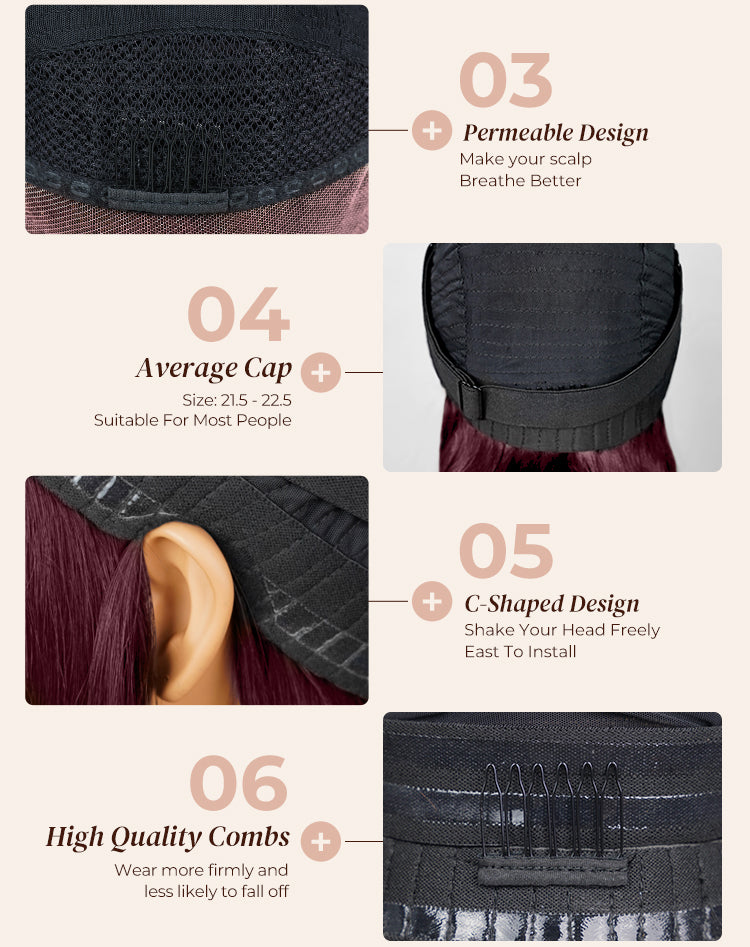 Plum Wig Cap Design Details