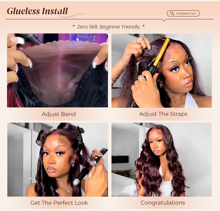 Steps to Install Plum Wig