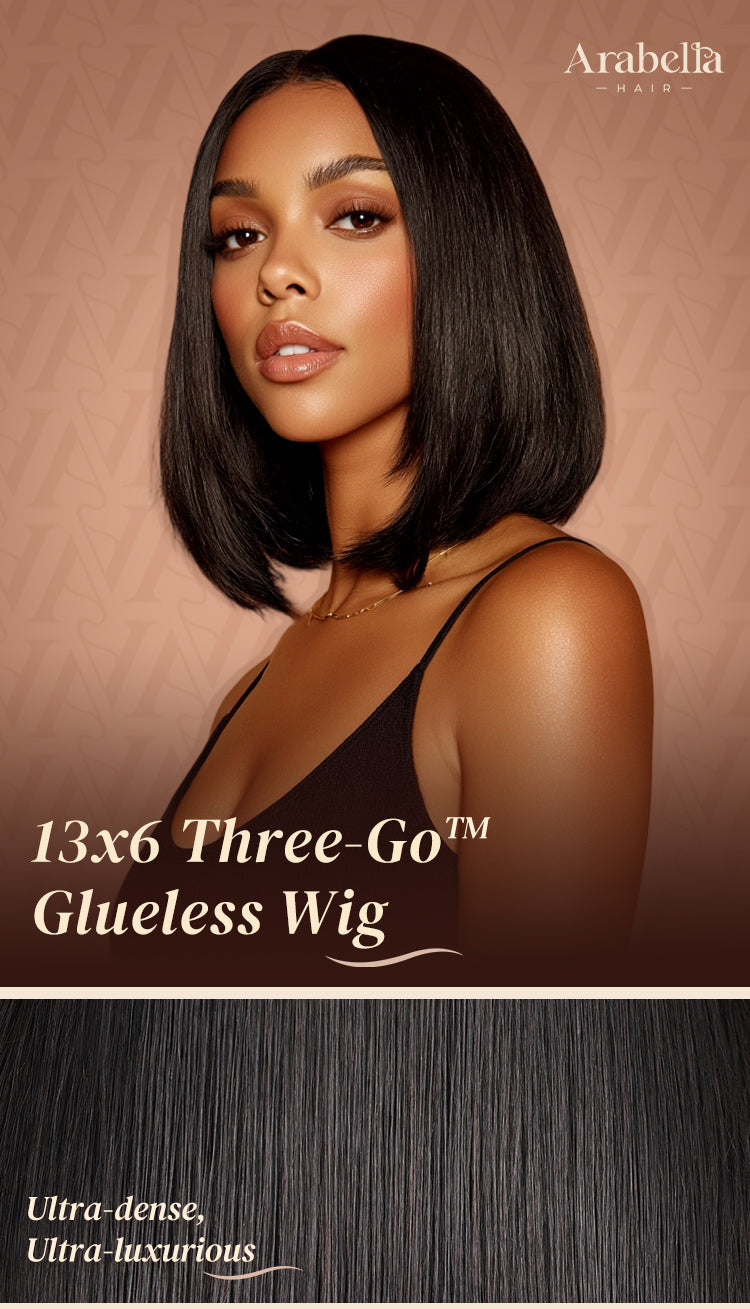 Glueless Black Straight Bob