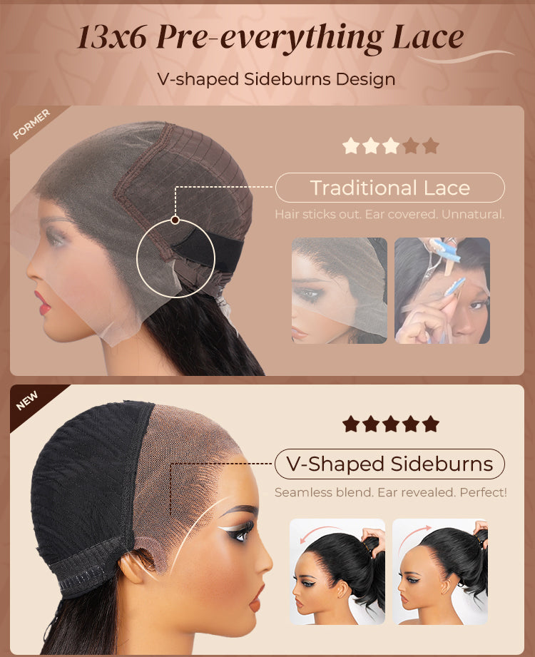 Glueless Black Straight Bob