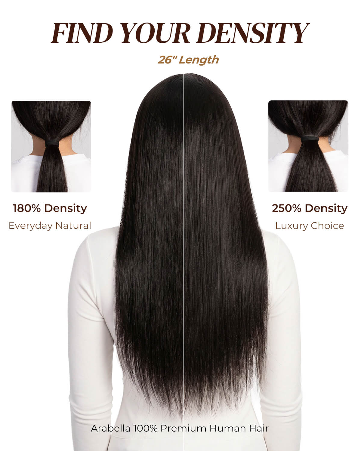 Arabella Zerowear™ 13x6 Invisible HD Lace Glueless Wig Silky Straight With Drawstring Natural Black 100% Human Hair Wig