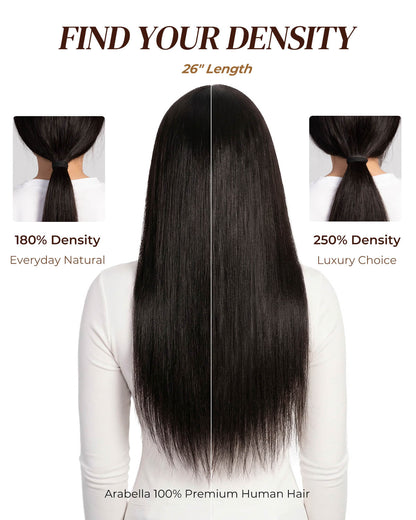 Arabella Zerowear™ 13x6 Invisible HD Lace Glueless Wig Silky Straight With Drawstring Natural Black 100% Human Hair Wig