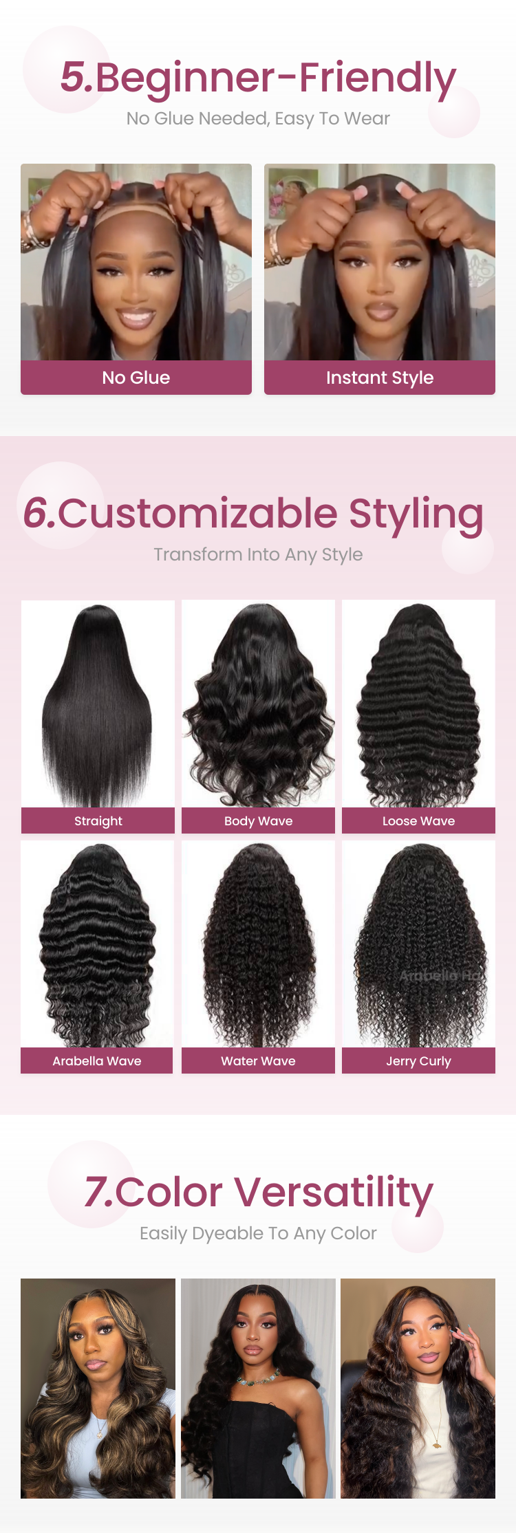 Poster Showing Wig is Friendly and Versatile