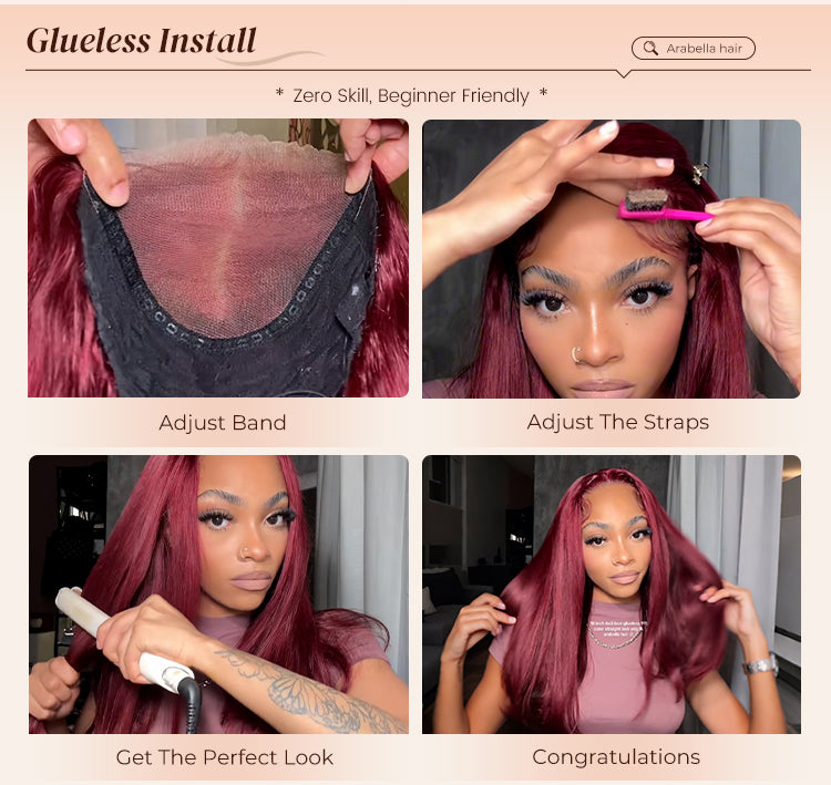 Steps to Install Red Velvet Wig