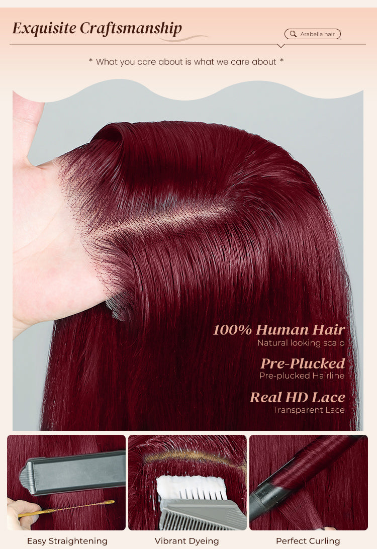 Red Velvet Wig Caftsmanship