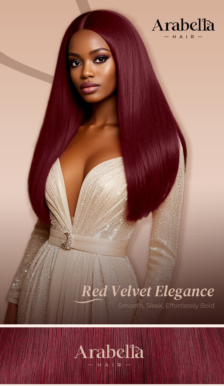Poster Shows Red Wig on Model