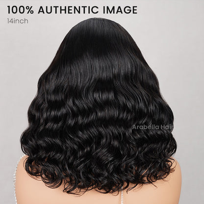 Arabella 6x5 invisible knots Glueless Deep Wave Wig Pre-cut Lace Natural Black Beginner Friendly