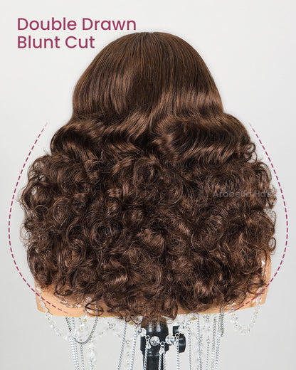 Arabella 6x5/6x6/13x4 Lace Chocolate Brown Wig Body Wave Wig Pre-cut Lace Beginner Friendly