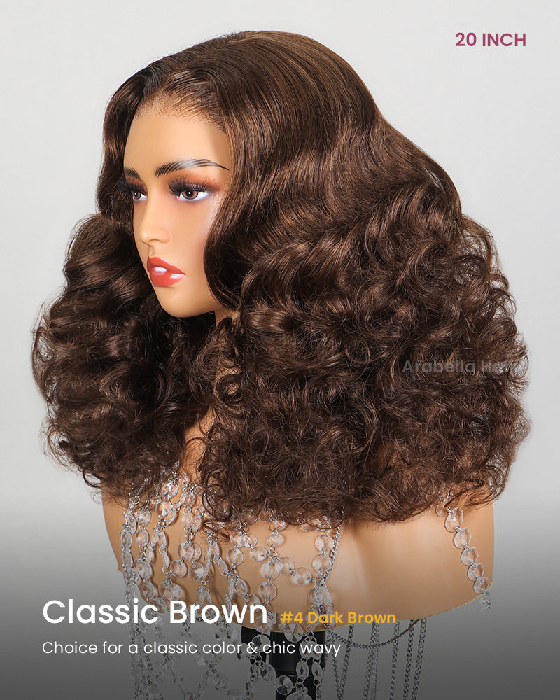 Arabella 6x5/6x6/13x4 Lace Chocolate Brown Wig Body Wave Wig Pre-cut Lace Beginner Friendly