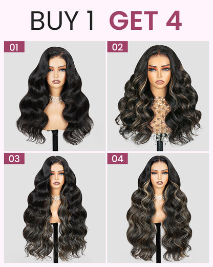 [VIP EXCLUSIVE] ZIP &amp; Mix-All Wigs | Body Wave Natural Black Glueless 6x5 Pre-Cut Lace Wig With Optional Replaceable Tops