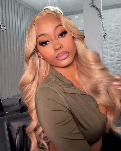 【$299 = 2 WIGS】Arabella 13x6 Three-Go™ Milk Tea Brown Glueless Wig Loose Body Wave With Drawstring 100% Human Hair Wig