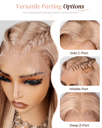 Arabella 6x5/13x4 Lace Glueless Milk Tea Brown Straight Wig Pre-cut Lace Beginner Friendly