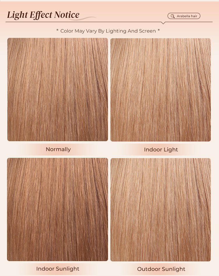 Color Difference of Ash Honey Blonde Human Wig
