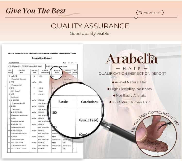 100% Human Hair Test Result of Ash Honey Blonde Human Wig