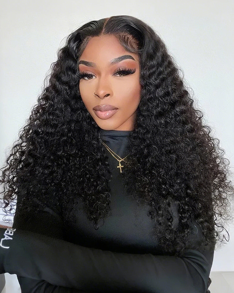 【BOGO】Arabella 5x5 Lace Closure Deep Wave Wig Realistic Hairline Natural Black 100% human hair wig
