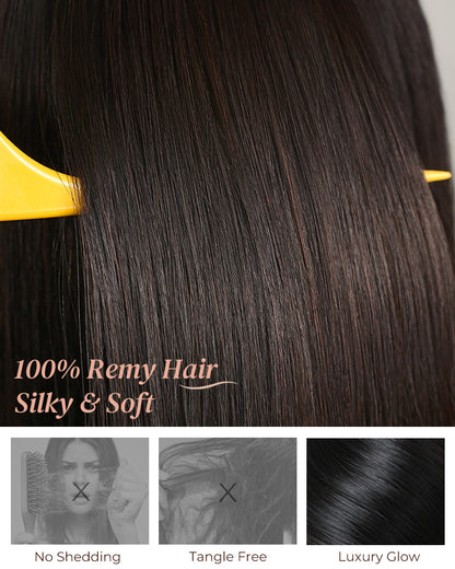 Arabella 13x6 Three-Go™ Glueless Wig Silky Straight With Drawstring Natural Black 100% Human Hair Wig